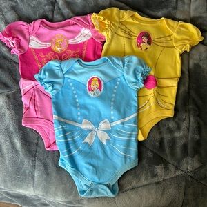 Disney Baby Princess onesie Bundle